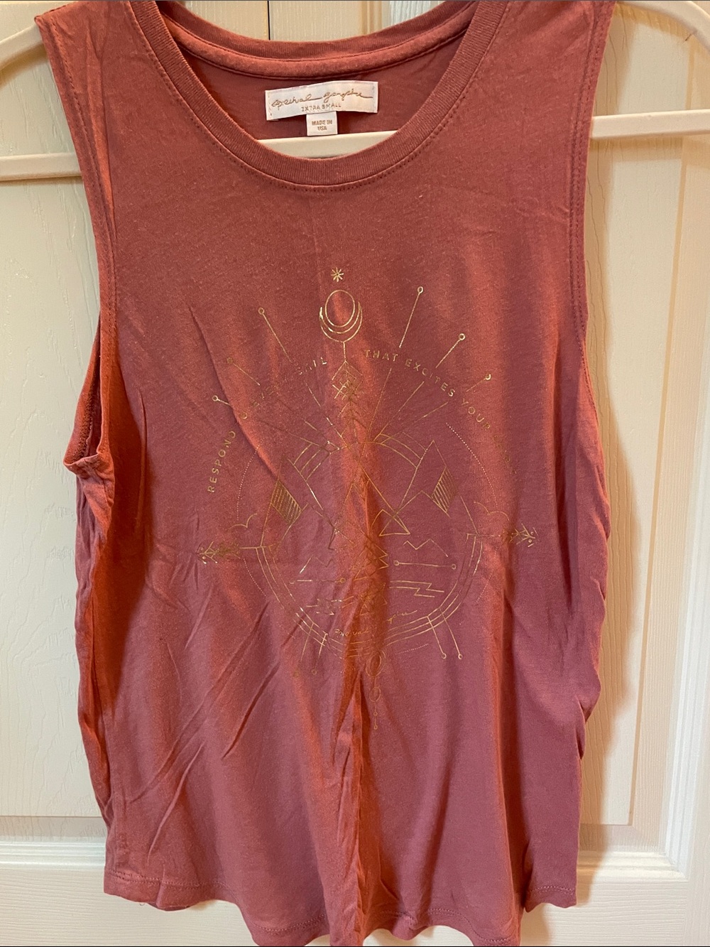 Spiritual Gangster Mauve Graphic Muscle Tank